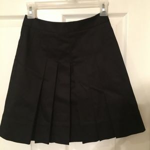 Ann Taylor Loft Pleated Black Skirt